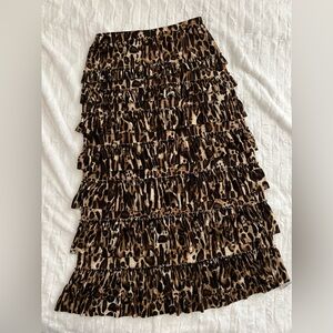 Ruffled Tiered Maxi Skirt